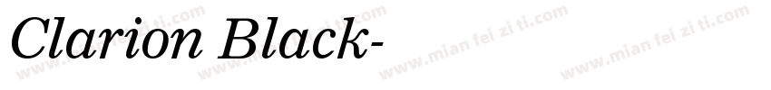 Clarion Black字体转换